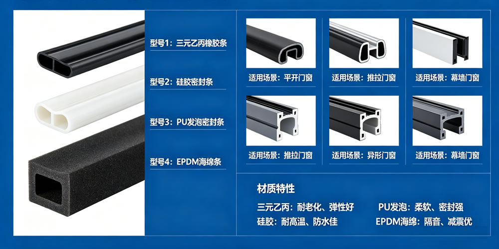 常见密封条型号对照表